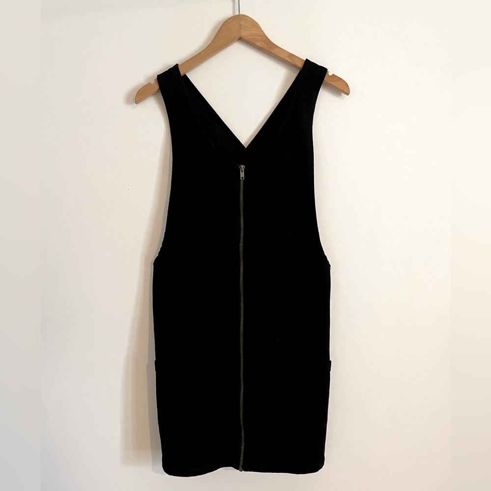 SO Black denim zip front jumper